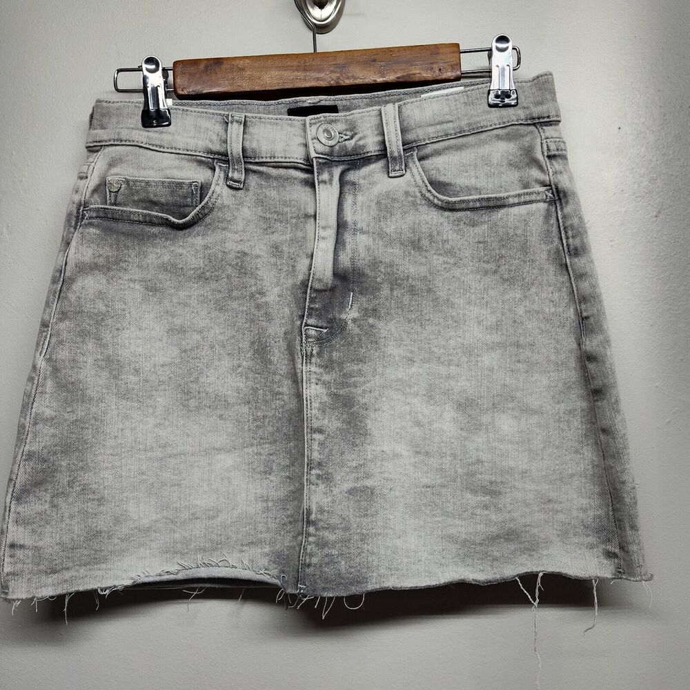 New Hudson Denim Vivid Mini Skirt Women Size 27 Gray Casual Party Festival Beach